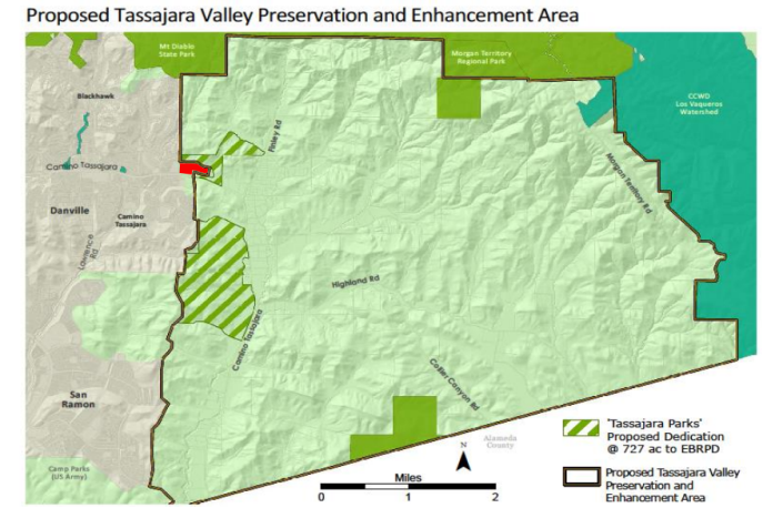 Map of proposed Tassajara Valley Preservation and Enhancement Area