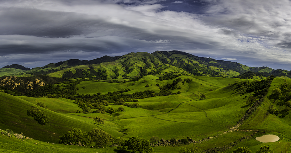 Storm passes over Mount Diablo