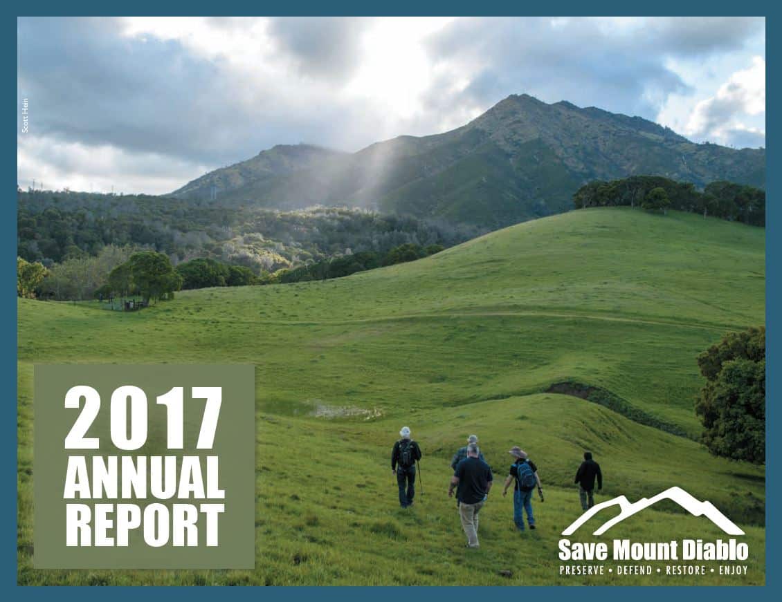 Announcing Save Mount Diablo's 2017 Annual Report Save Mount Diablo