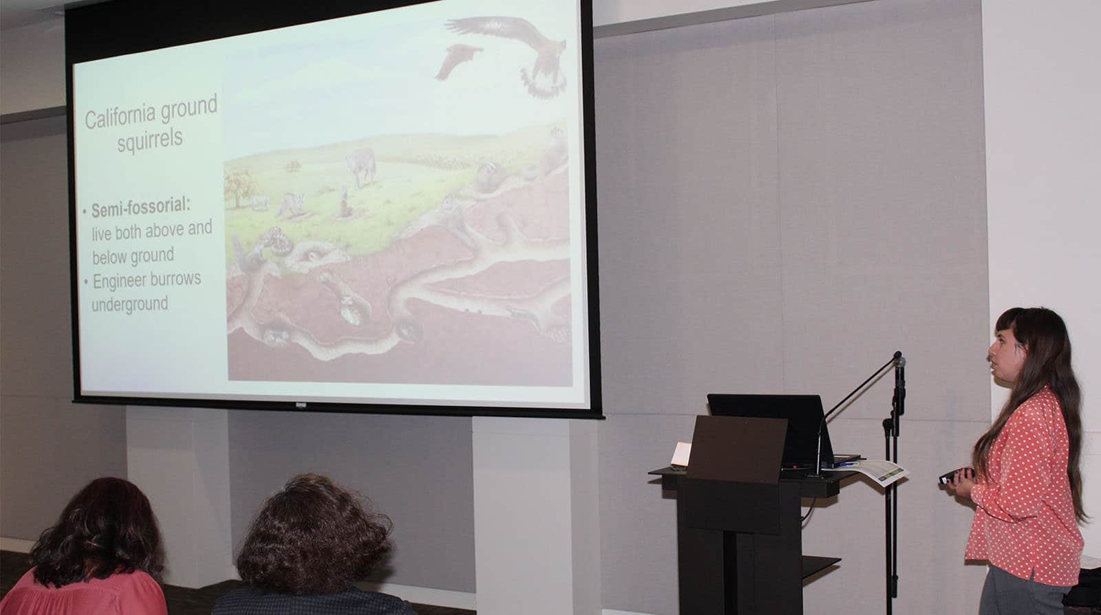 Amanda Robin presenting at 2019 Mary Bowerman Science and Research Colloquium