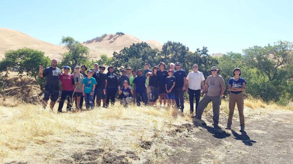 Volunteers at Save Mount Diablo's Coastal Cleanup at Kirker Creek