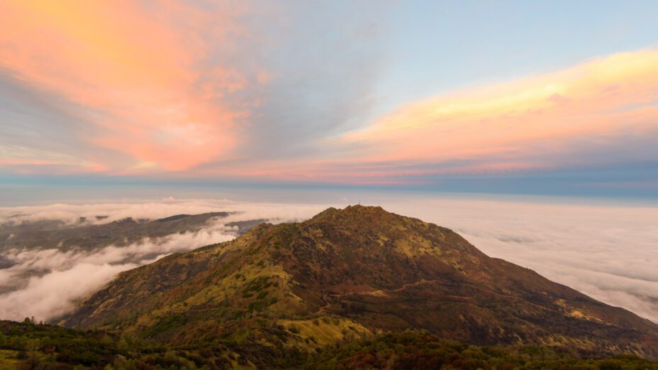 Sunset on the Mary Bowerman Trail on Mount Diablo