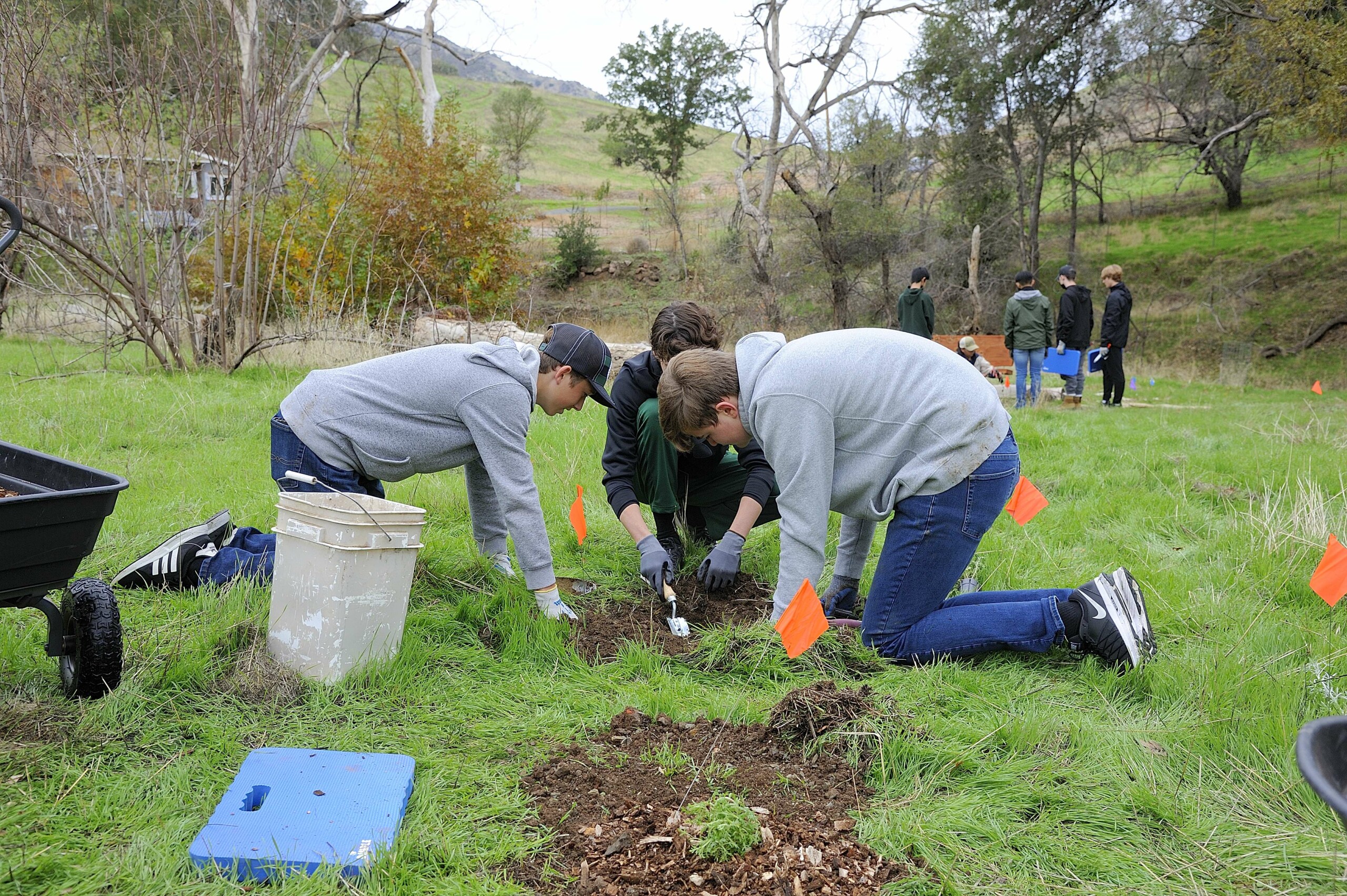 Students planting natives at Marsh Creek 4