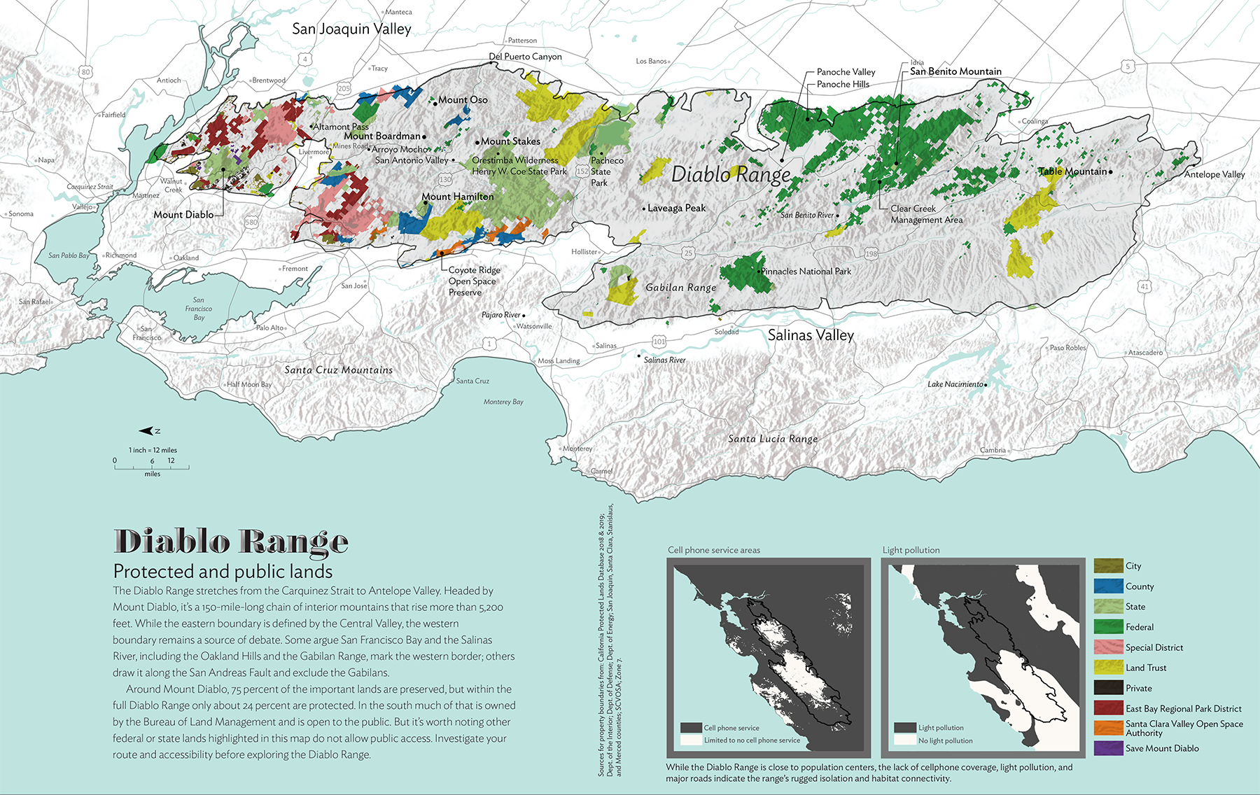Diablo Range Map