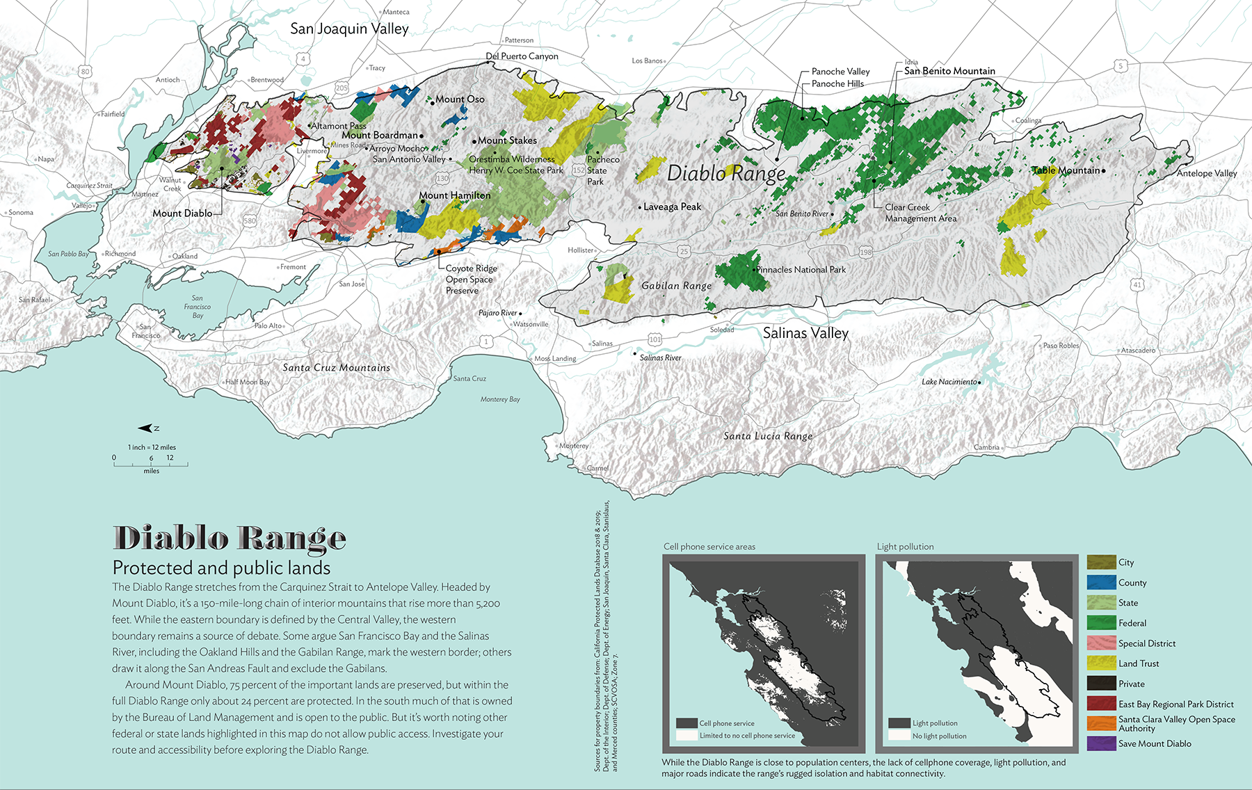 Map of the Diablo Range taken from Bay Nature magazine