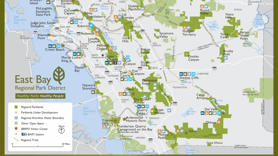 East Bay Regional Park District Map