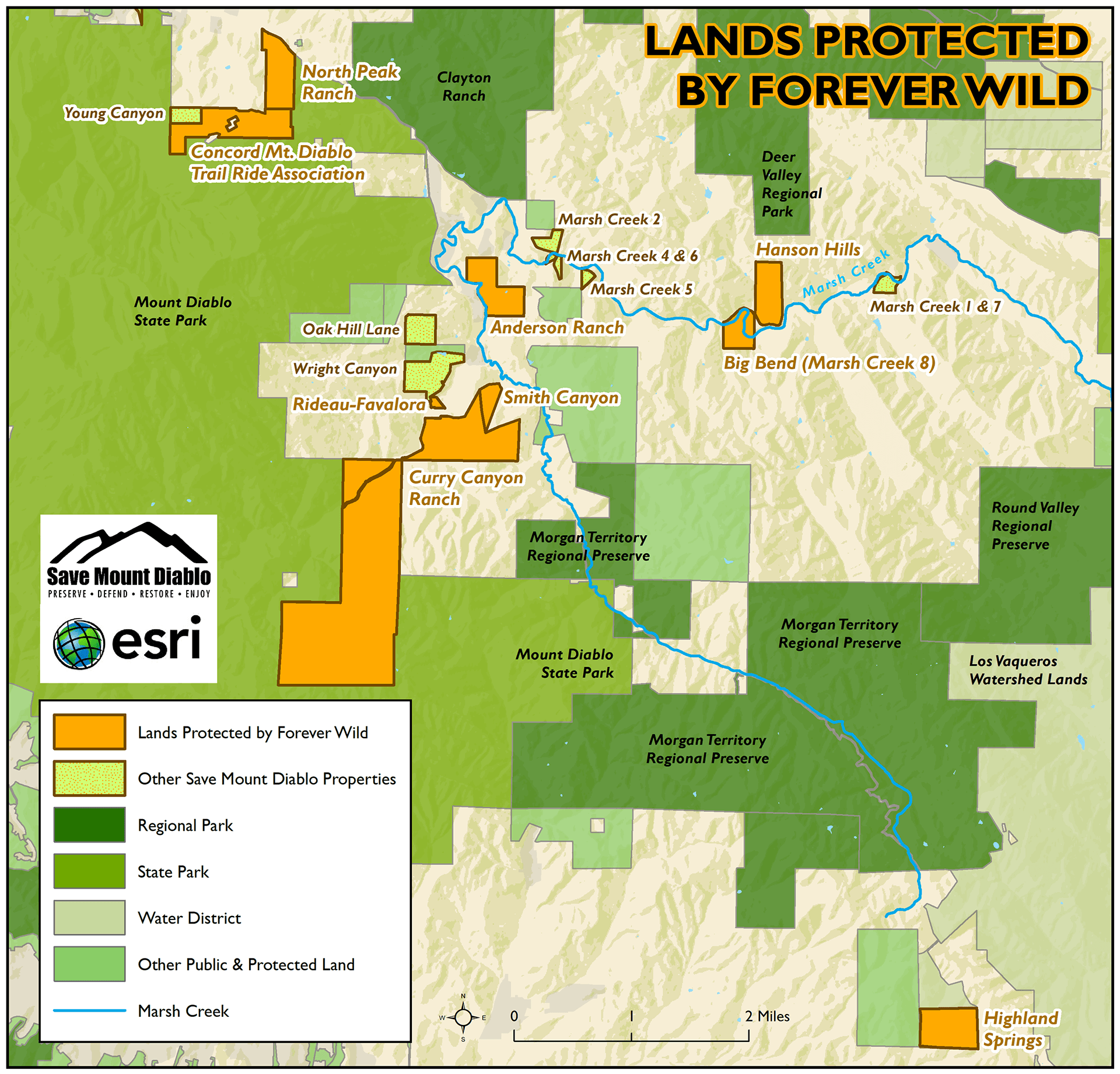 The nine properties that Forever Wild raised funds to permanently protect.