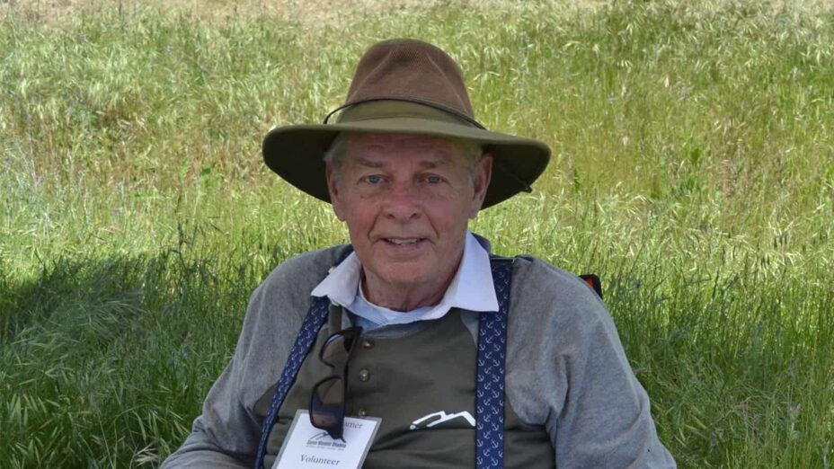 Larry Loomer volunteering at the registration table at the Save Mount Diablo 2019 BioBlitz