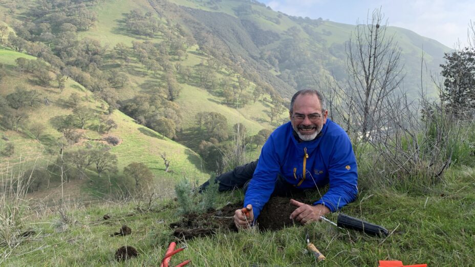 Frank Baker planting native plants at March Creek 6