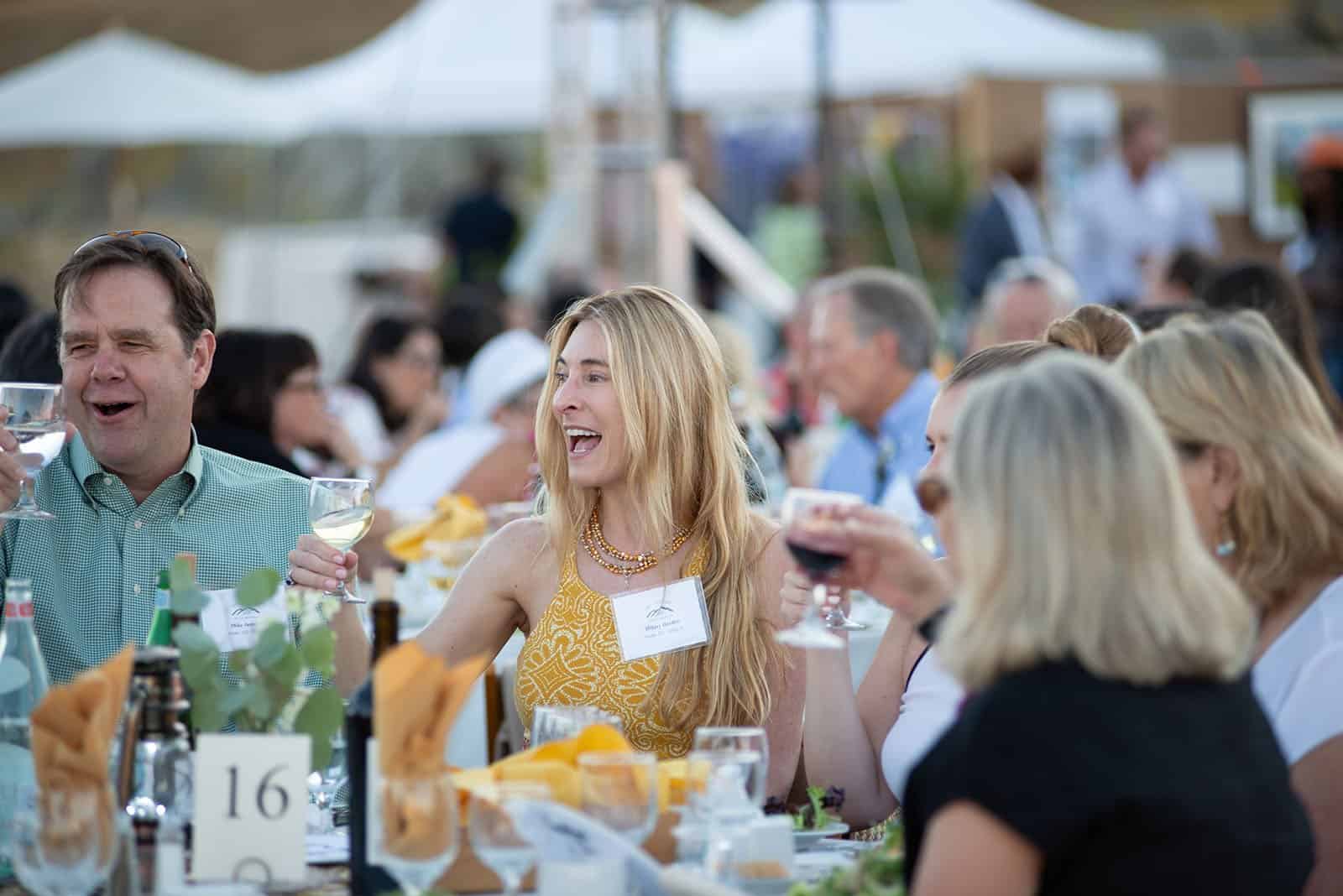 A happy group of Save Mount Diablo supporters make a toast at the 2018 Moonlight on the Mountain.