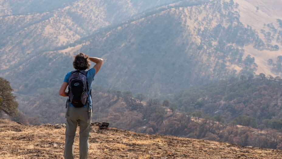 Margaret looking out at the diablo range after SCU fire complex