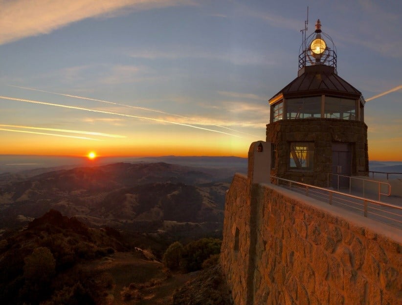 A sunrise as seen from the Mt Diablo Summit Beacon