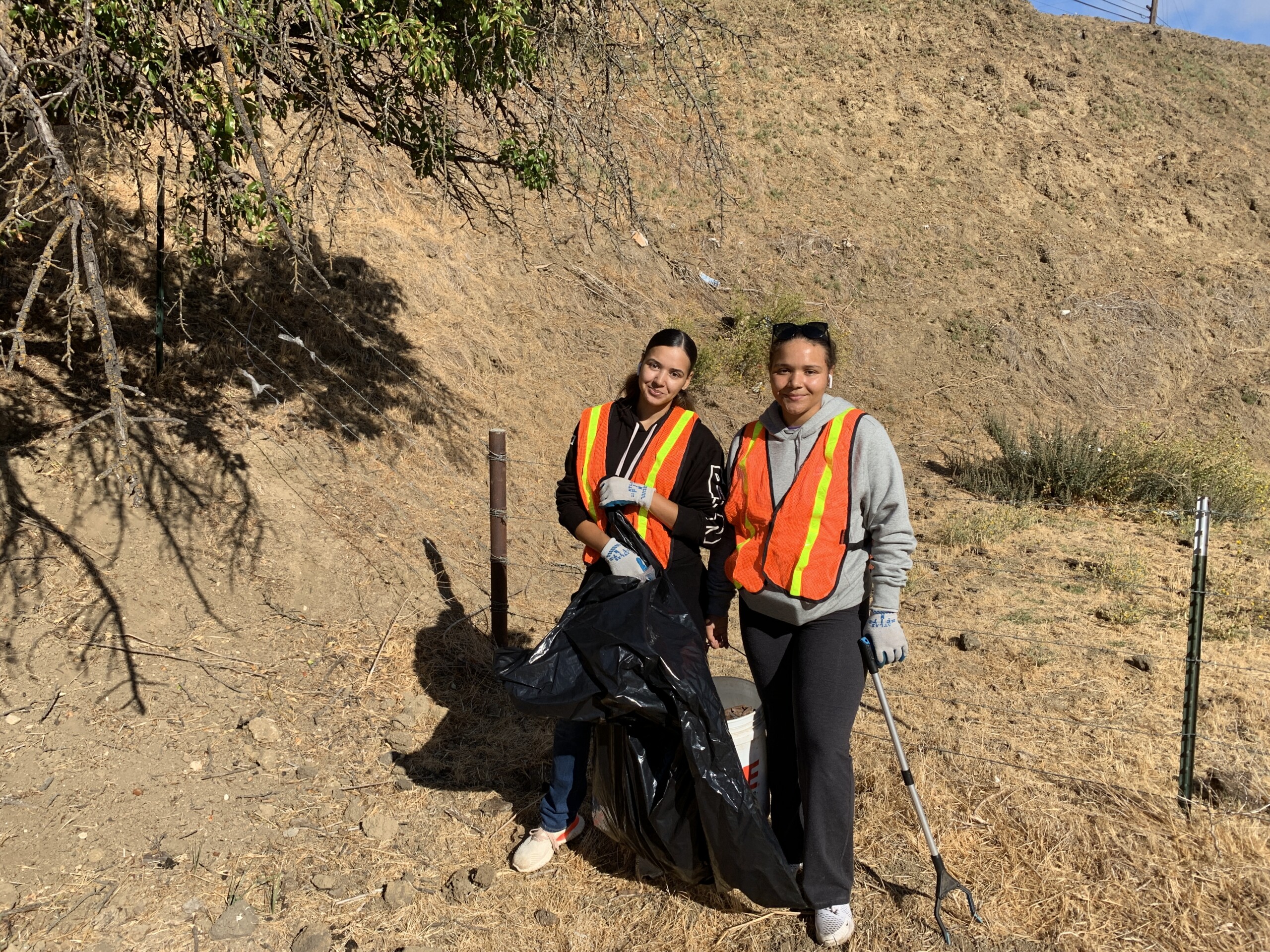 Cleanup crew posing for camera