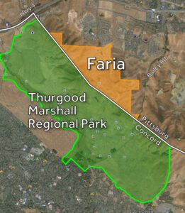 Map showing the proposed Faria project site