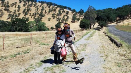 Volunteers finishing up fire abatement at Save Mount Diablo's Marsh Creek 8