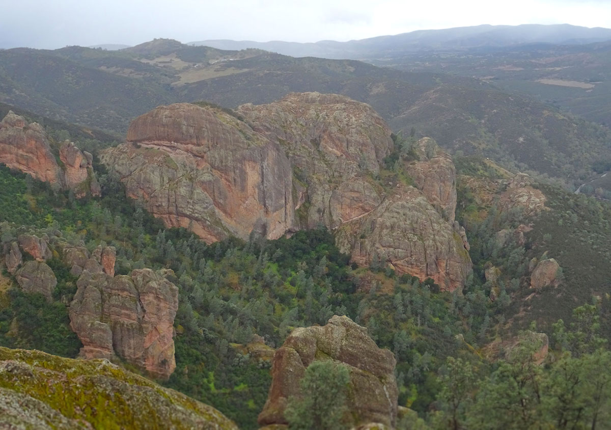 rock faces at Pinnacles National Park