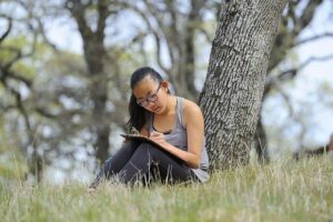 student at Big Bend during nature solo