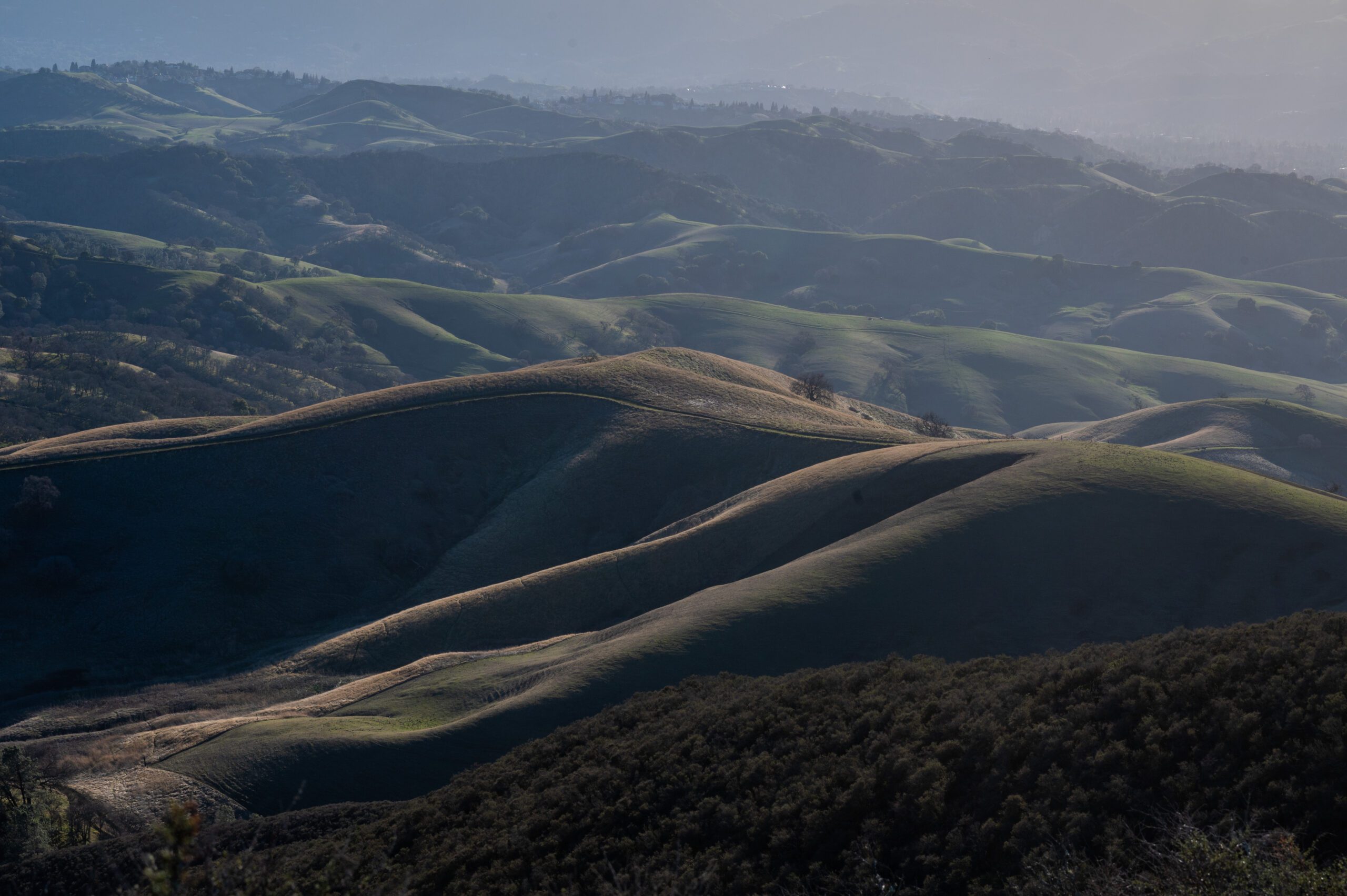 Rolling hills of Clayton from Black Point