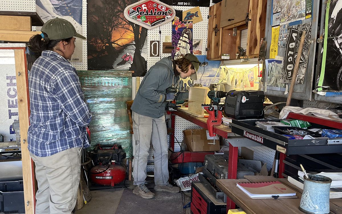 Save Mount Diablo staff making additional nest boxes for American kestrel