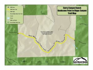 Map showing the new trail segment