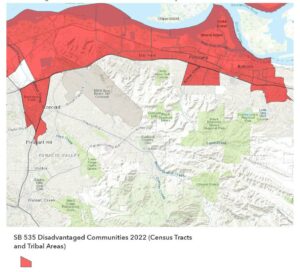 map of contra costa disadvantaged communities in 2022