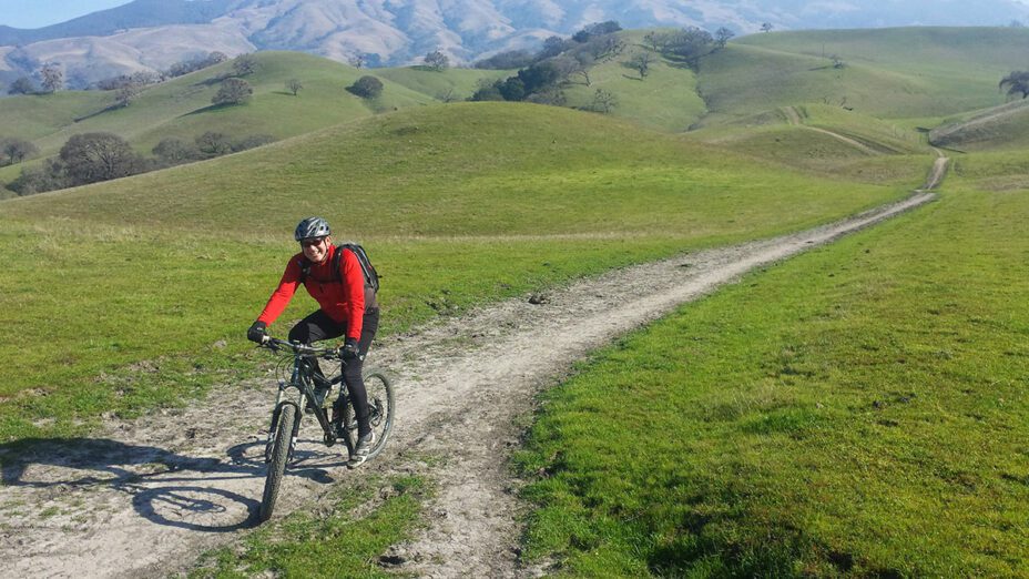 mountain biker on the trail