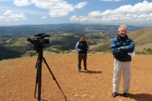 open road with Doug McConnel filming on mount diablo