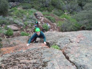 rock climber at Pinnacles National Park