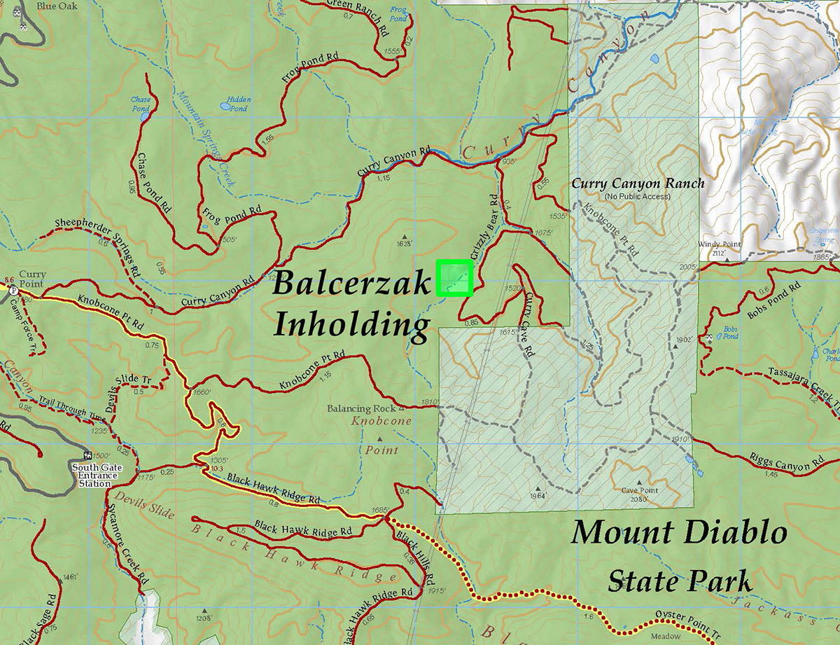 Area map showing location of the Balcerzak property