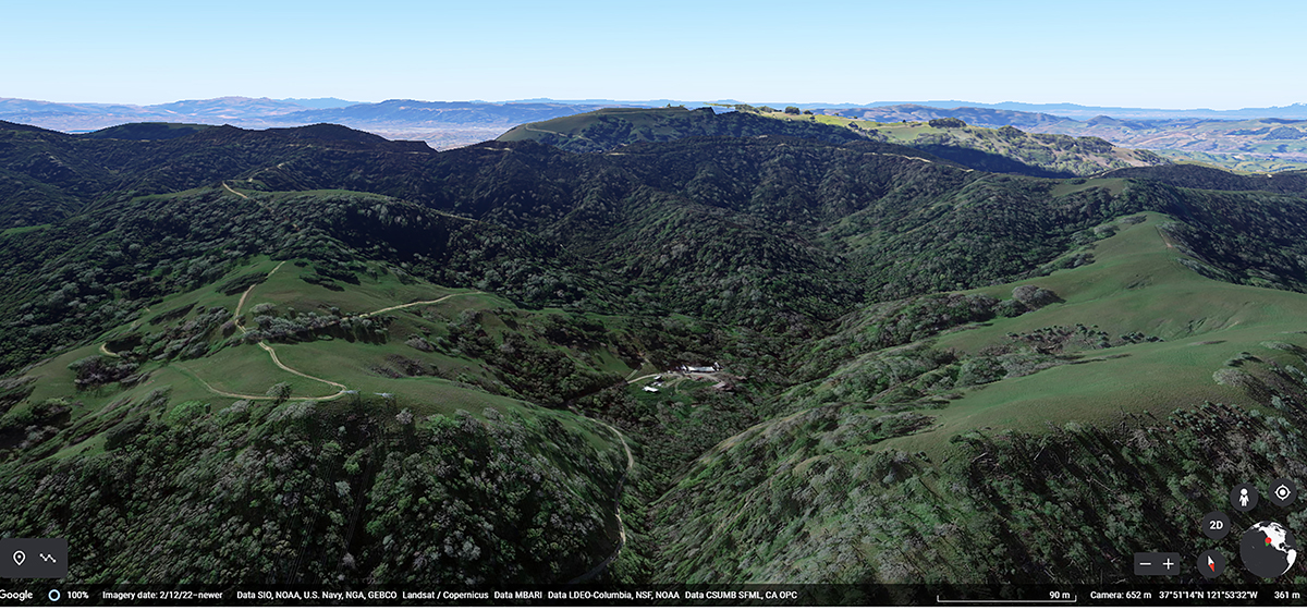 The Balcerzak inholding and the surrounding Mount Diablo State Park