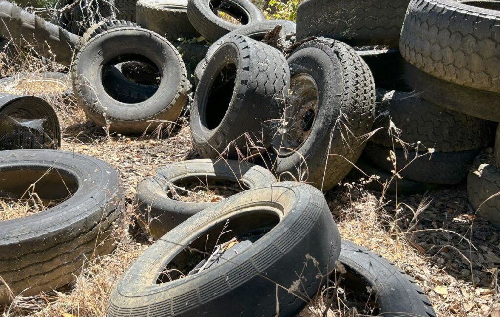 old tires that need to be removed from the Balcerzak property