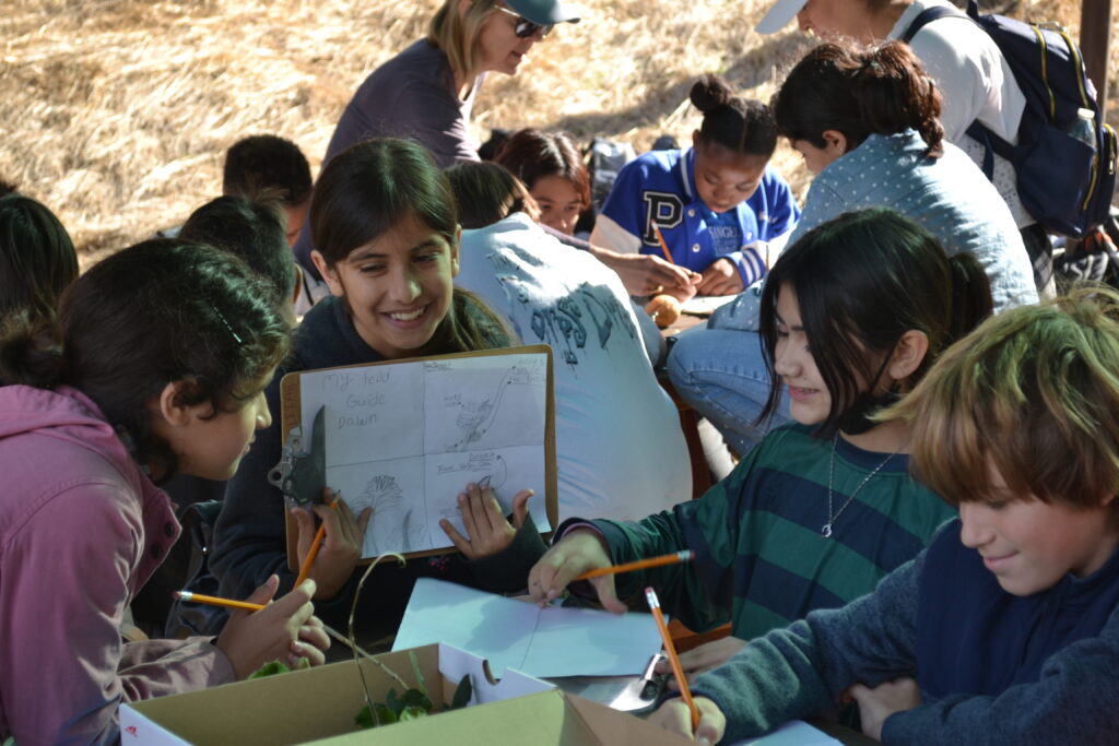 kids learn how to make a field guide