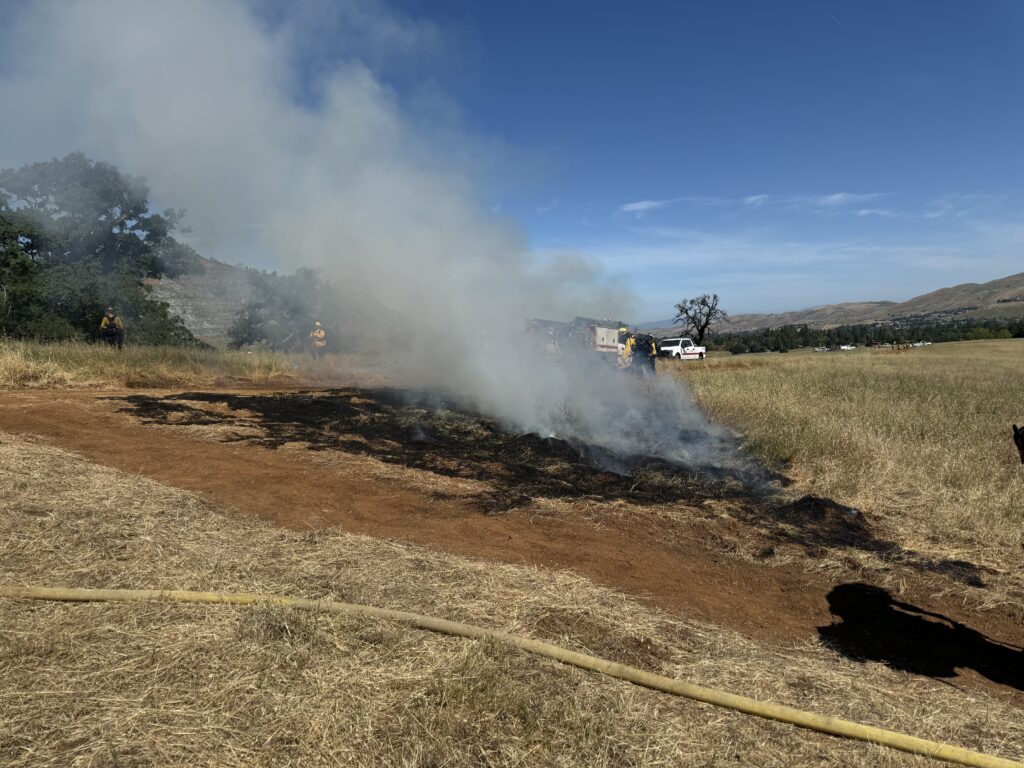 Controlled burn at mitchell canyon