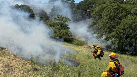 controlled burn at mitchell canyon