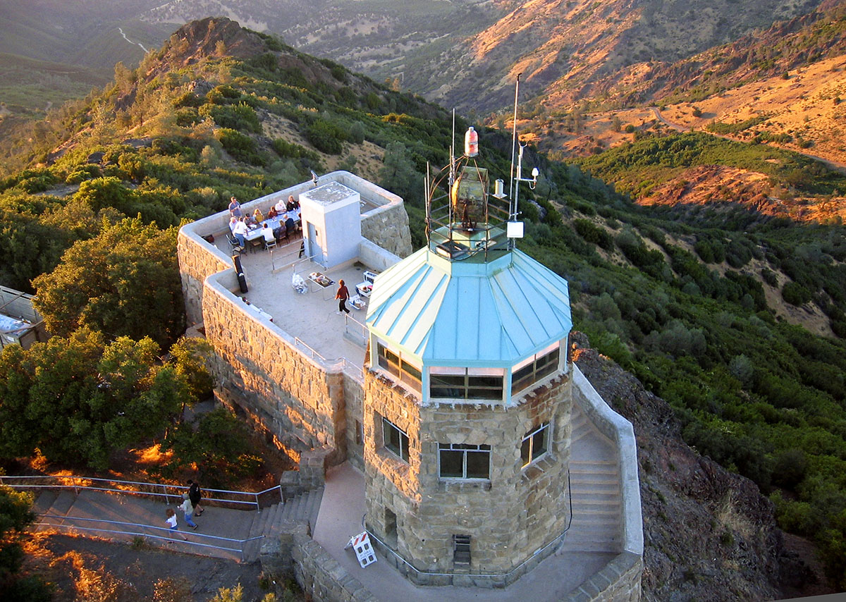 Aerial view of the main peak of Mount Diablo