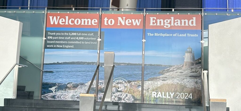 RALLY welcome to new england sign 