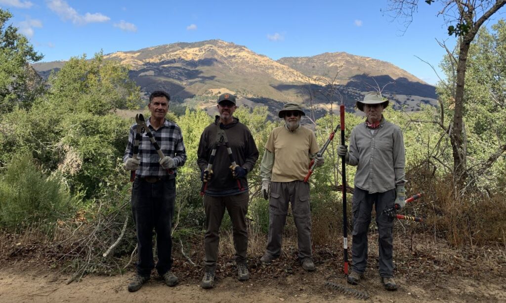 Pruning volunteers at Curry Canyon Ranch