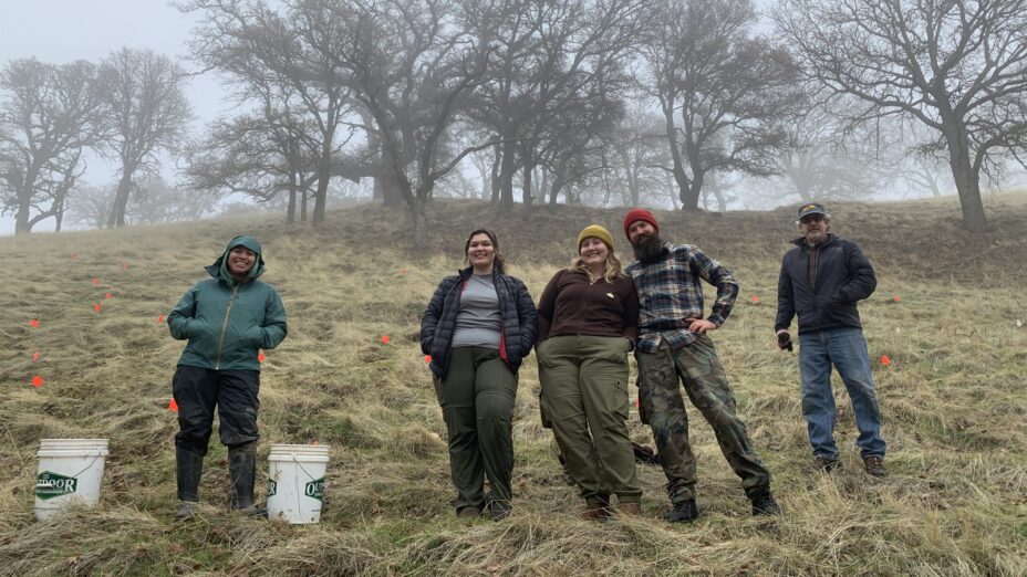 volunteers at milkweed planting