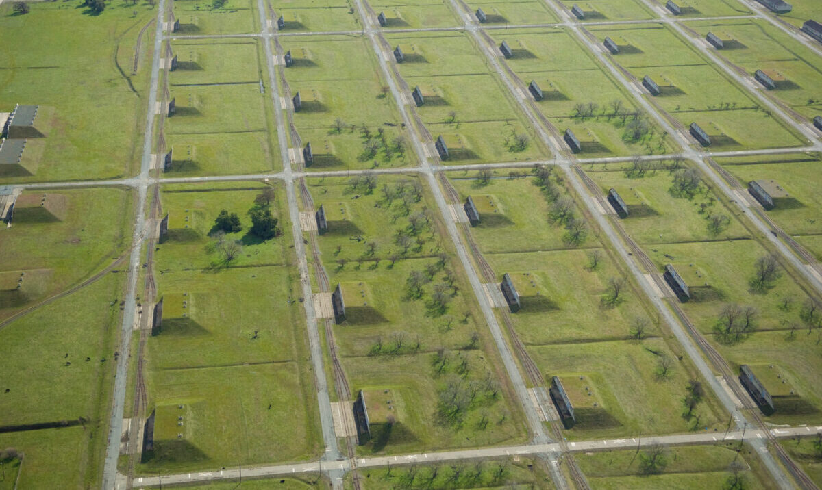 Aerial view of "Bunker City" in the Concord Naval Weapons Station.