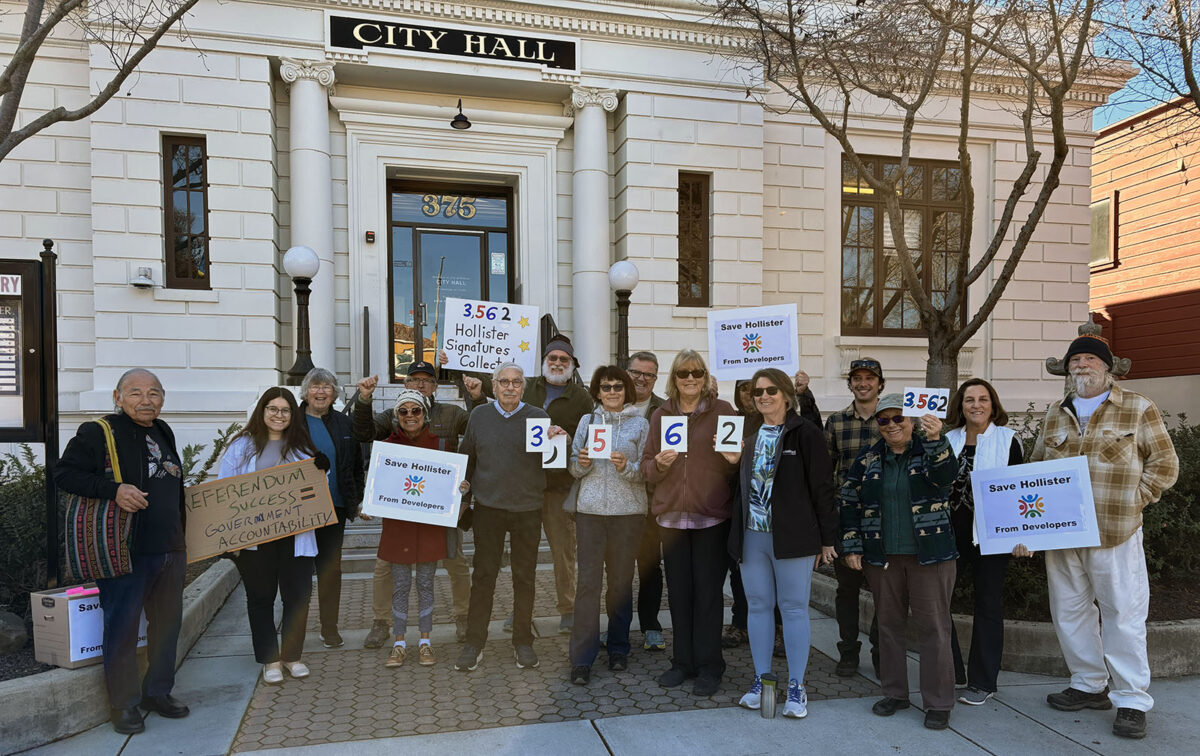 Protect San Benito volunteers in front of Hollister City Hall