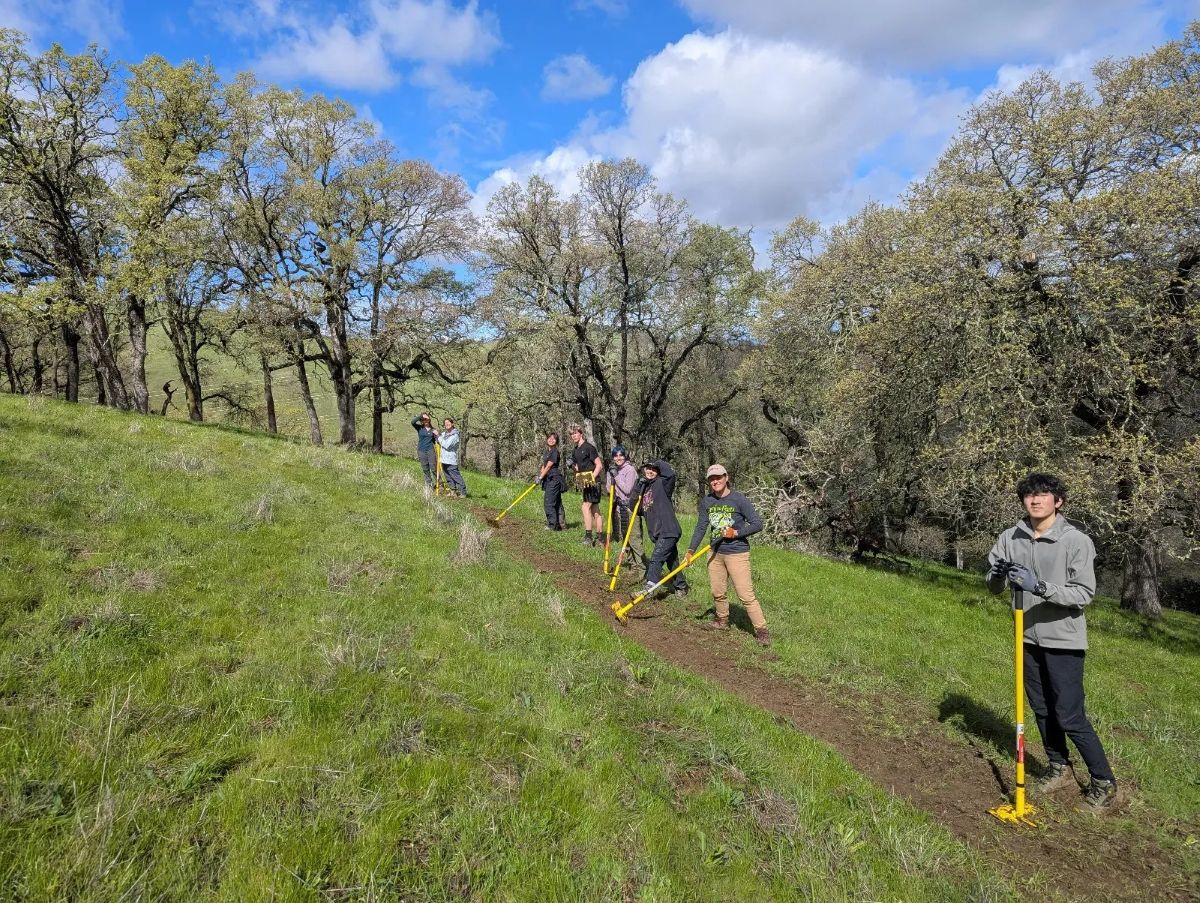 Athenian School Trail workday at Mangini Preserve