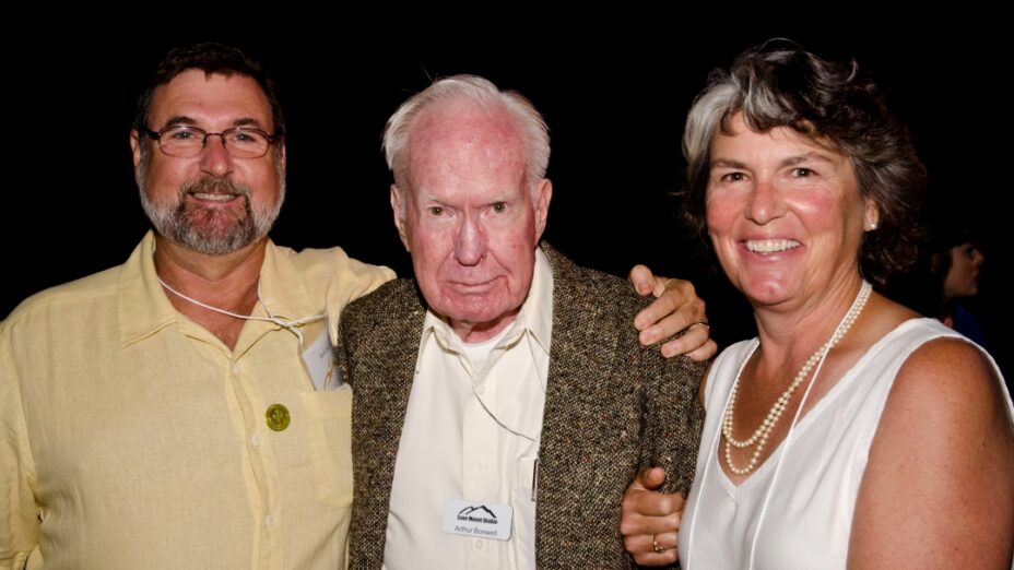 Art Bonwell (center) with Robert Doyle and Tina Batt at Moonlight on the Mountain