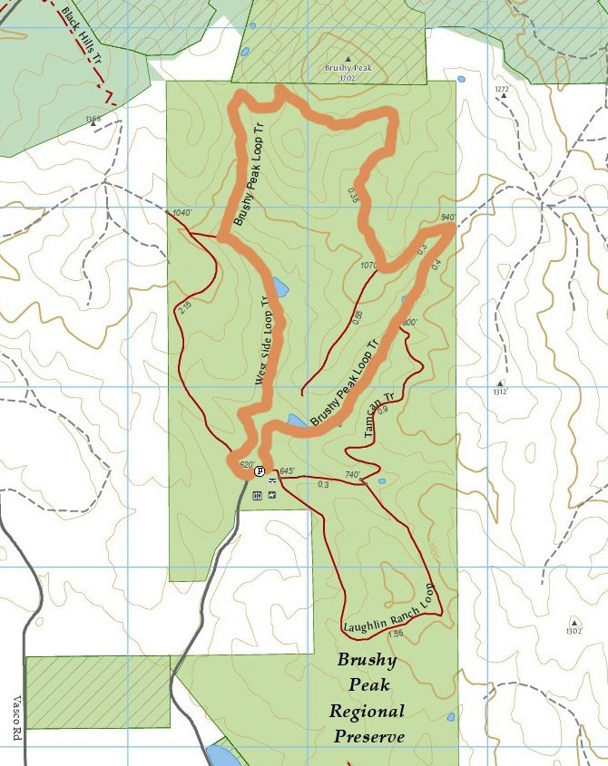 map of the hike route
