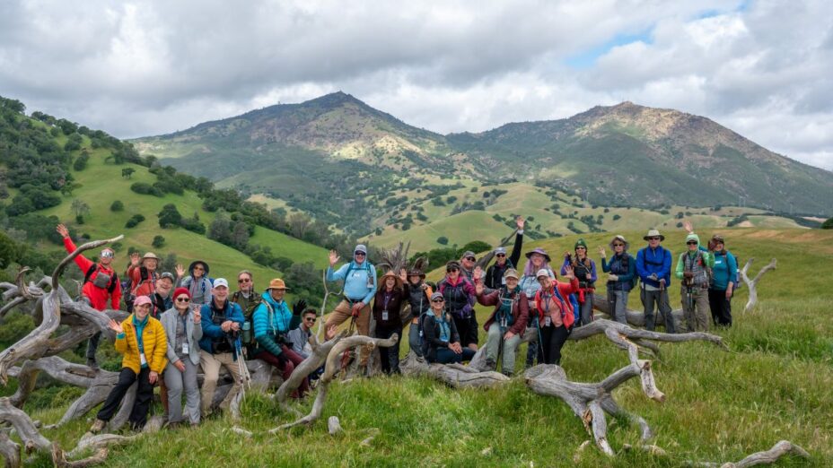 Four Days Diablo hikers in front of Mount Diablo